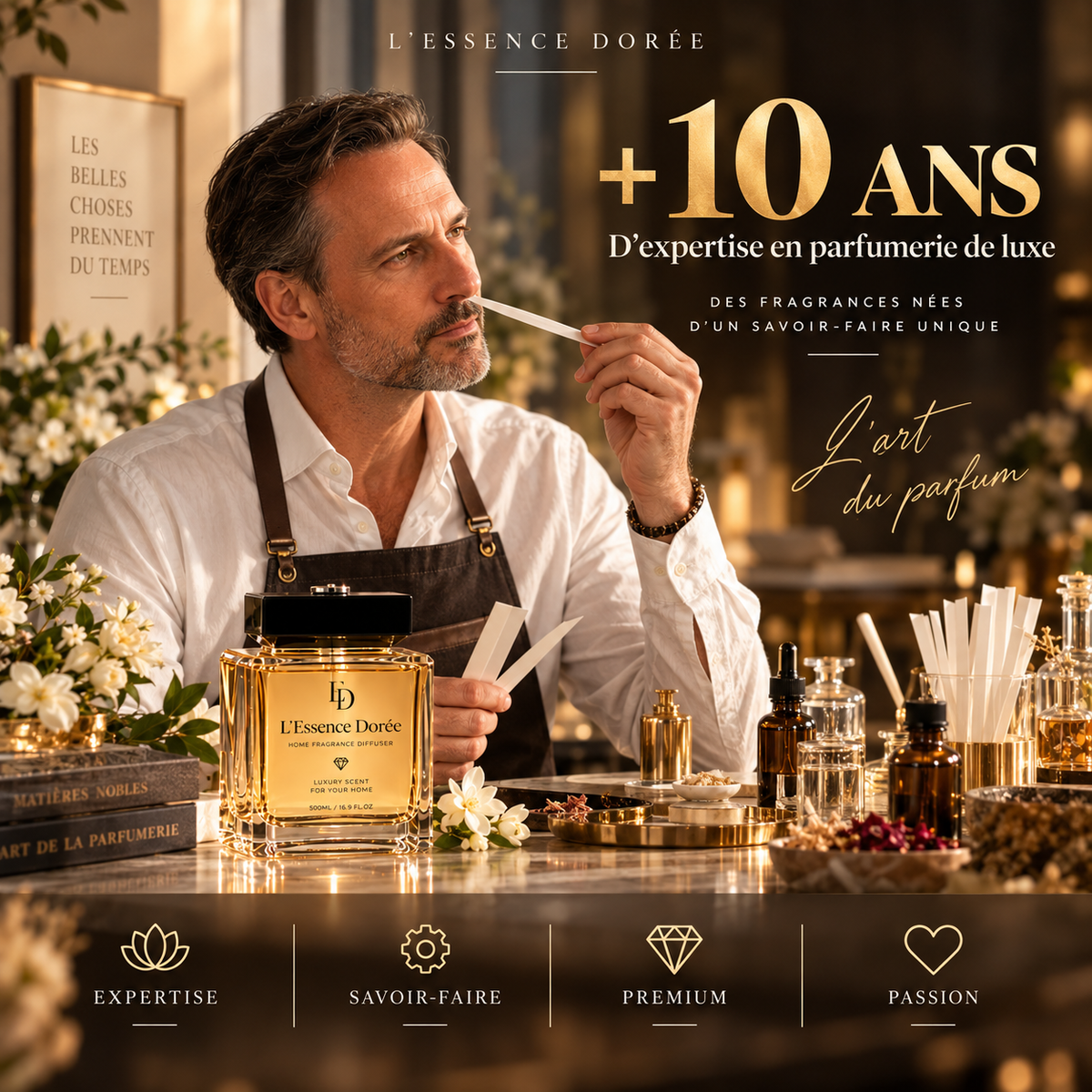 Diffuseur de Brume Parfumée L'Essence Dorée — 500 ml
